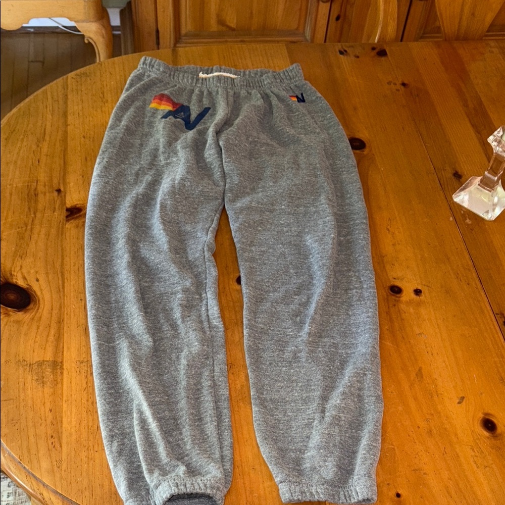 Aviator Nation Gray Jumpsuit Relaxed Fit Heathered Design